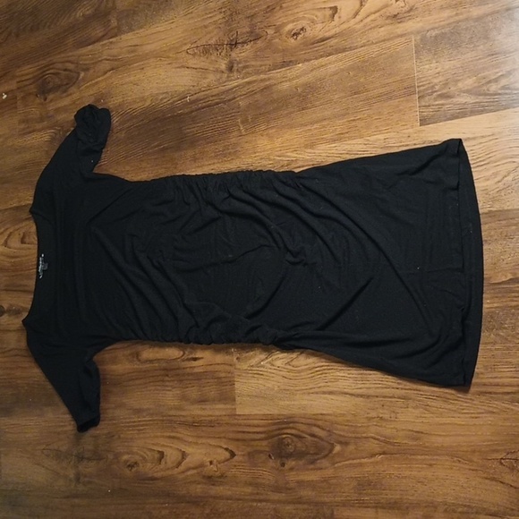 Isabella Oliver Black Synched Side Bodycon Tshirt Dress Maternity LLL - Picture 1 of 6